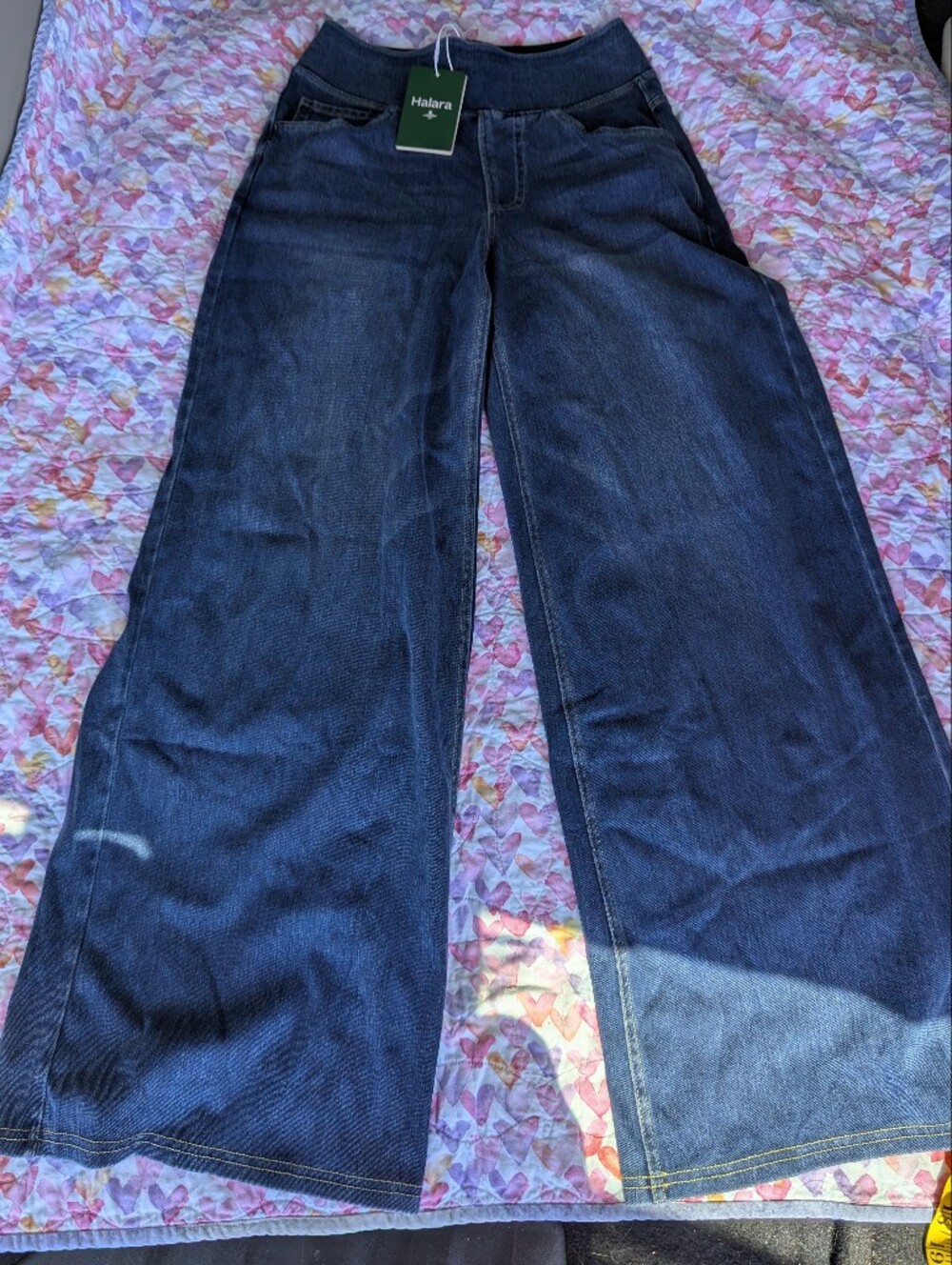 HALARA Dark Blue Wide-Leg Women's Jeans XSP NWT